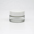 Luxury Empty OEM Cosmetic Containers Biodegradable Cosmetic Packaging Glass Cream Jar with gold lid